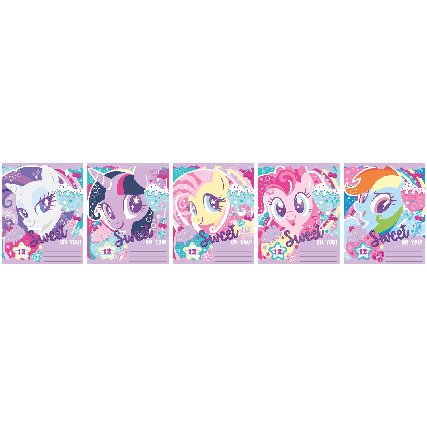 Тетрадь Полиграф Принт My Little Pony А5 Косая линия 12л в ассортименте MP69/5 - фото 1