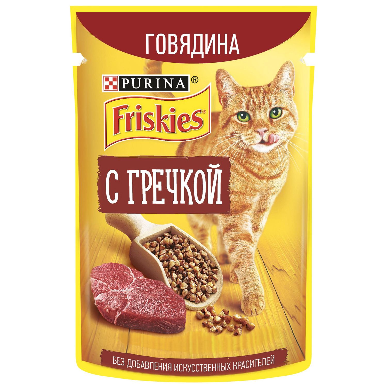 Корм для кошек Friskies говядина гречка 75г - фото 1