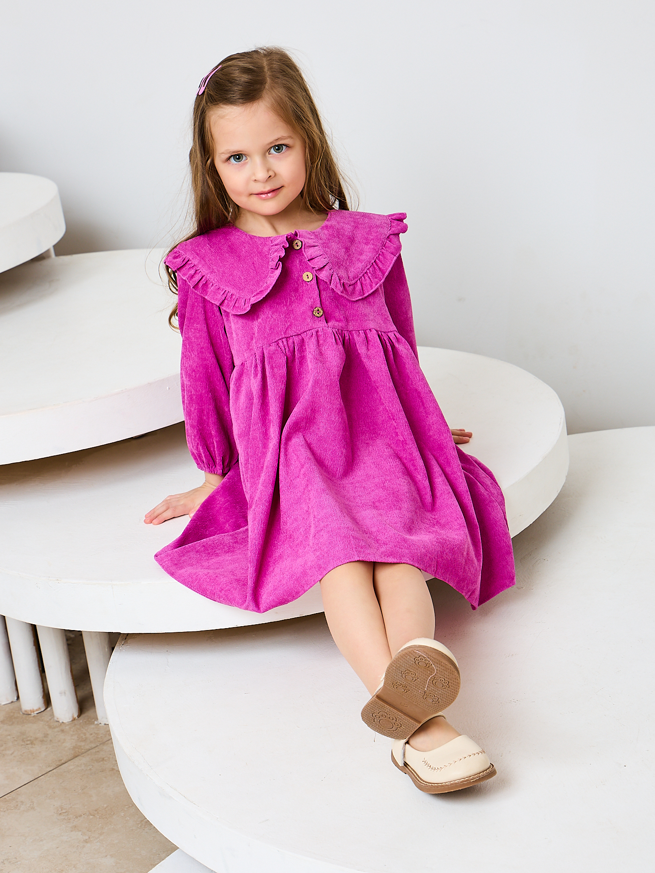 Платье Mil Art kids 1902201533DRESS-WELVET-PURPLE1 - фото 5