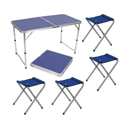 Комплект походный Ecos Пикник стол + 4 стула синий cho-150-e