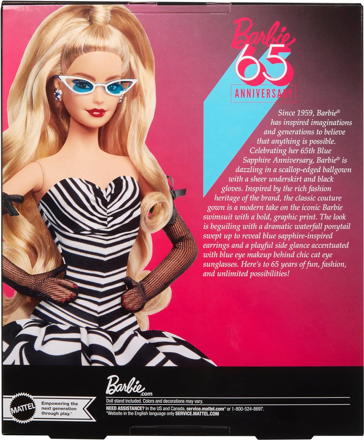Кукла Barbie Signature 65th Anniversary Блондинка HRM58 HRM58 - фото 6
