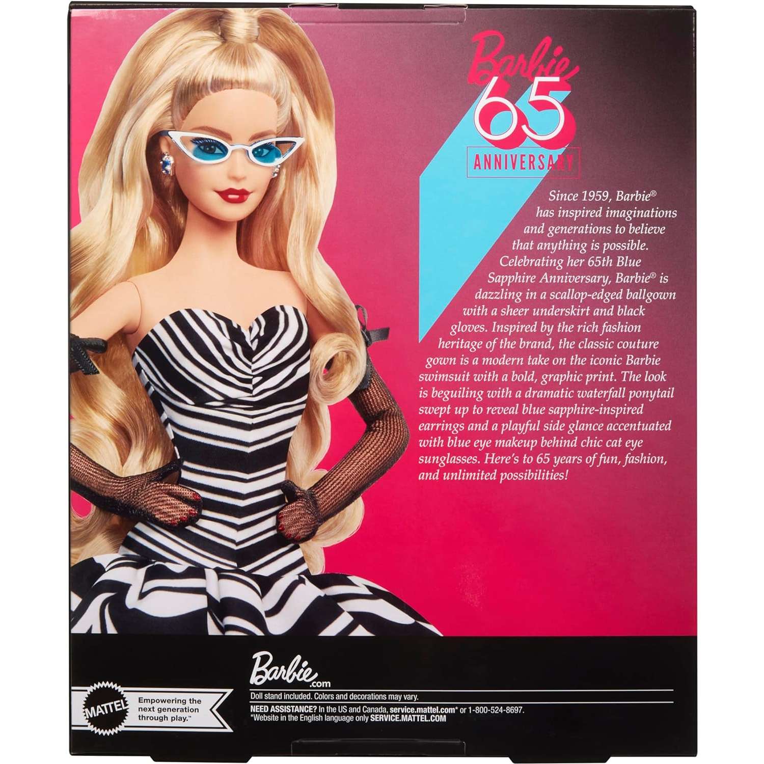 Кукла Barbie Signature 65th Anniversary Блондинка HRM58 HRM58 - фото 6