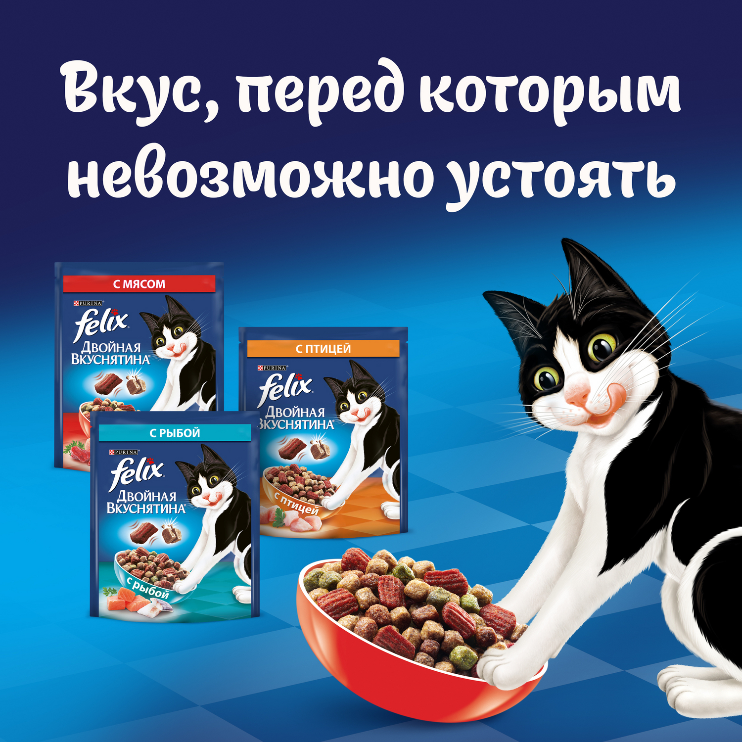 Корм для кошек Felix Двойная вкуснятина с мясом сухой 300г - фото 5