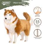 Реалистичная игрушка HANSA Собака сибирская хаски палевая 50 см