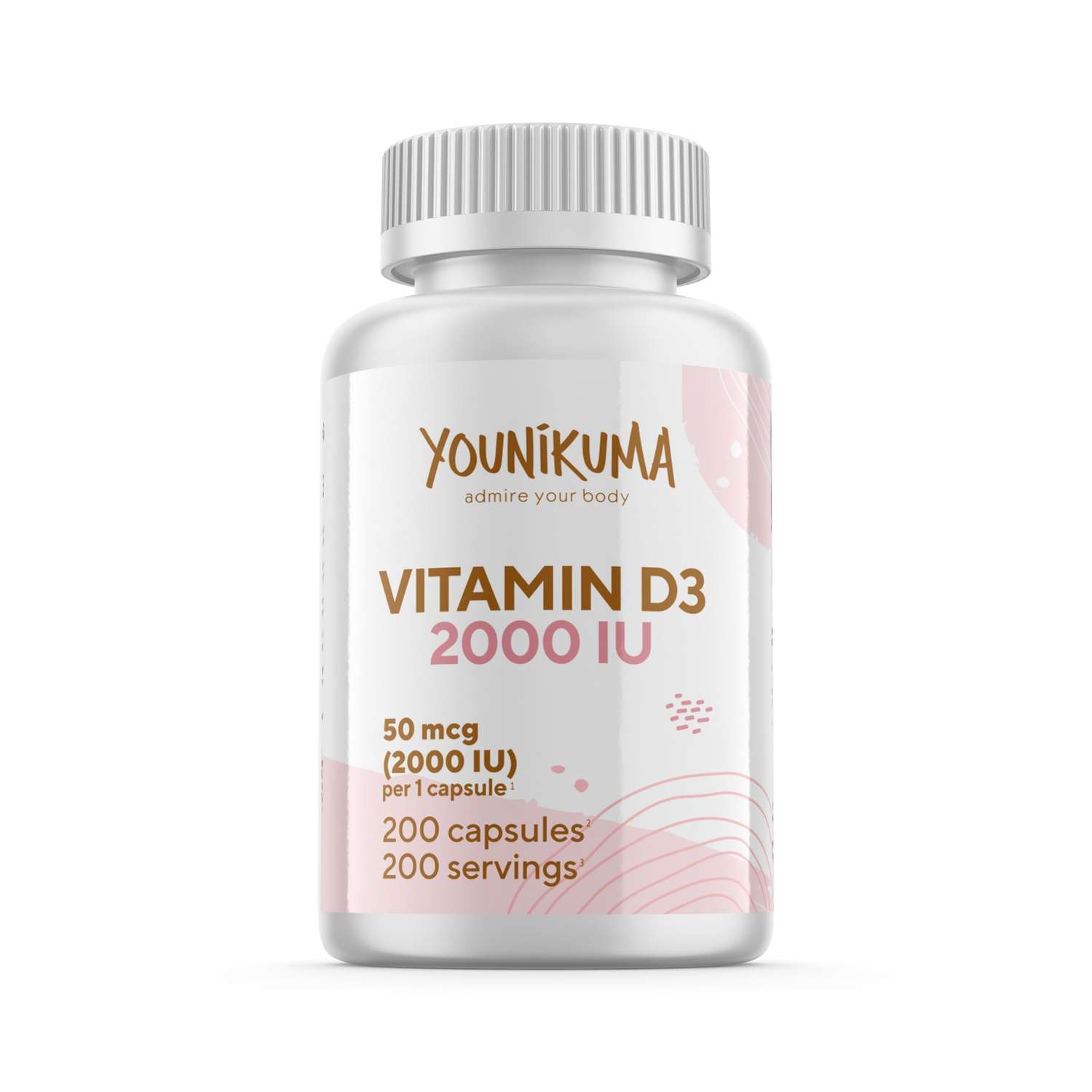 Биологически активная добавка YOUNIKUMA Витамин Д3 2000 ме 200 капсул - фото 1