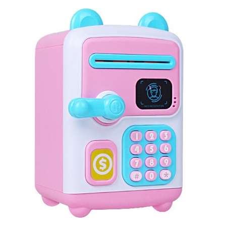 Детская копилка-сейф S+S электронная c купюроприемником Розовая