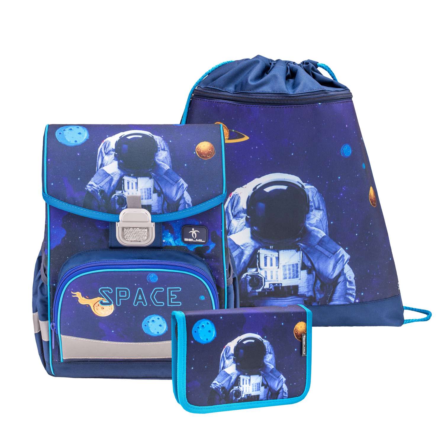 Школьный ранец BELMIL Click Spaceman с наполнением серия 405-45-06-SET - фото 2