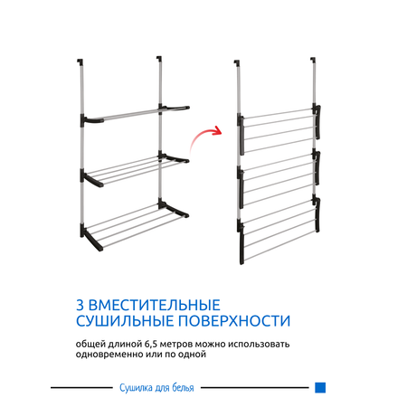 Сушилка для белья InHome надверная