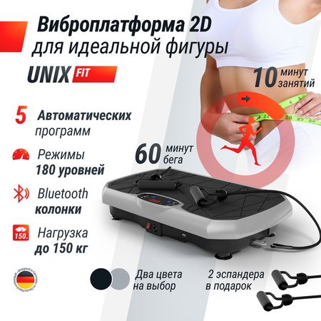 Виброплатформа UNIX Fit Edge 2D Grey