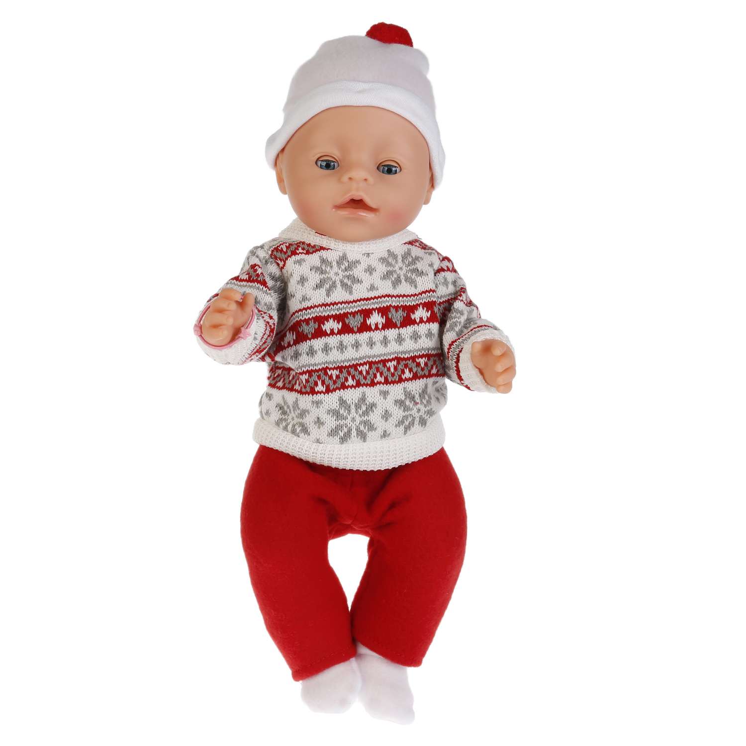 Кукла Карапуз интерактивная функциональная в красно-белом свитере 232601 232601 - фото 7
