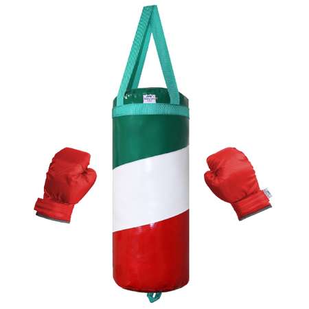 Детский набор для бокса Belon familia груша с перчатками Серия Флаги/ Италия