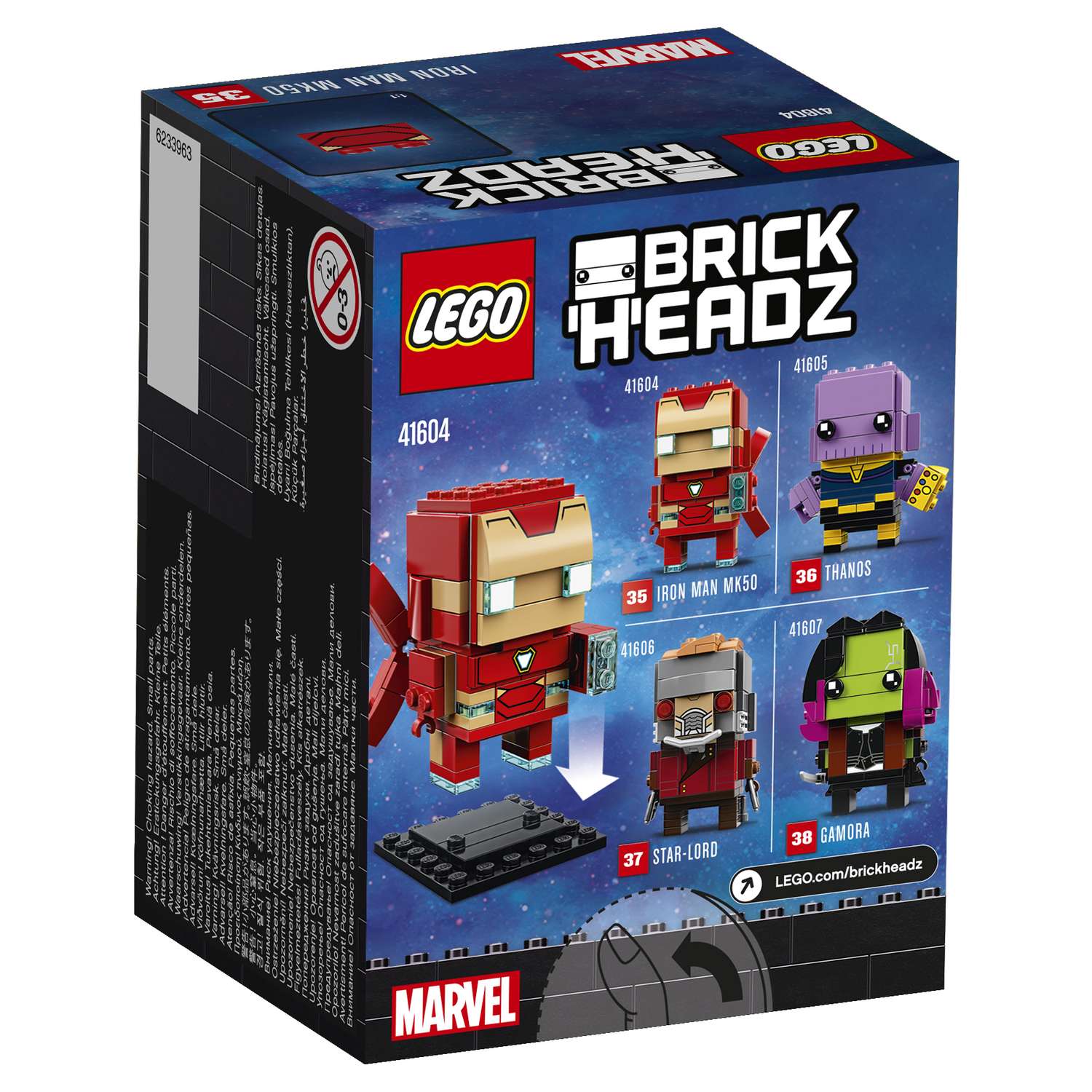 Конструктор LEGO BrickHeadz Железный человек MK50 41604 - фото 3