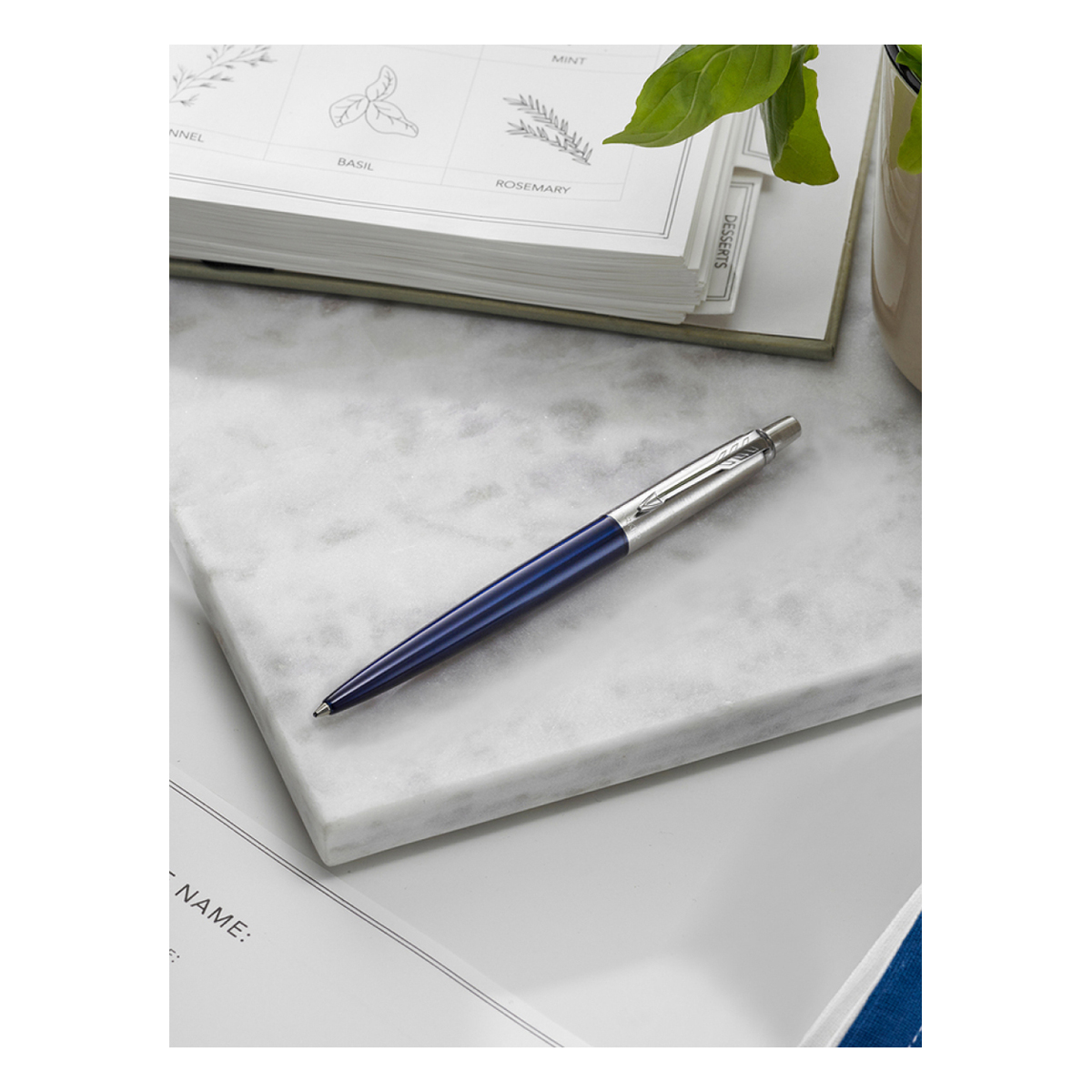 Ручка шариковая PARKER Jotter Royal Blue CT синяя кнопочн подарочная упаковка - фото 6