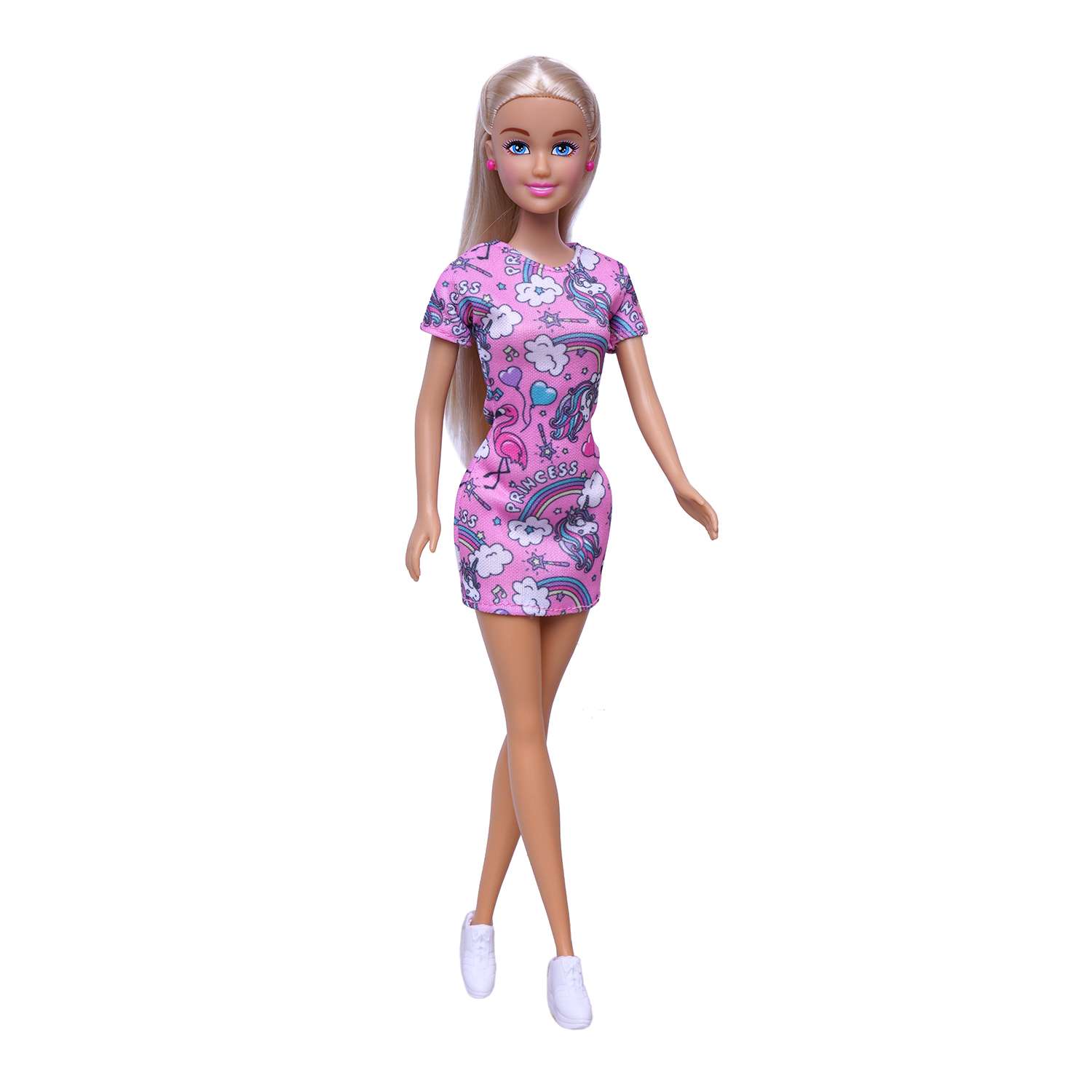 Кукла Demi Star в платье единорог Розовое 99666-1 99666-1 - фото 1