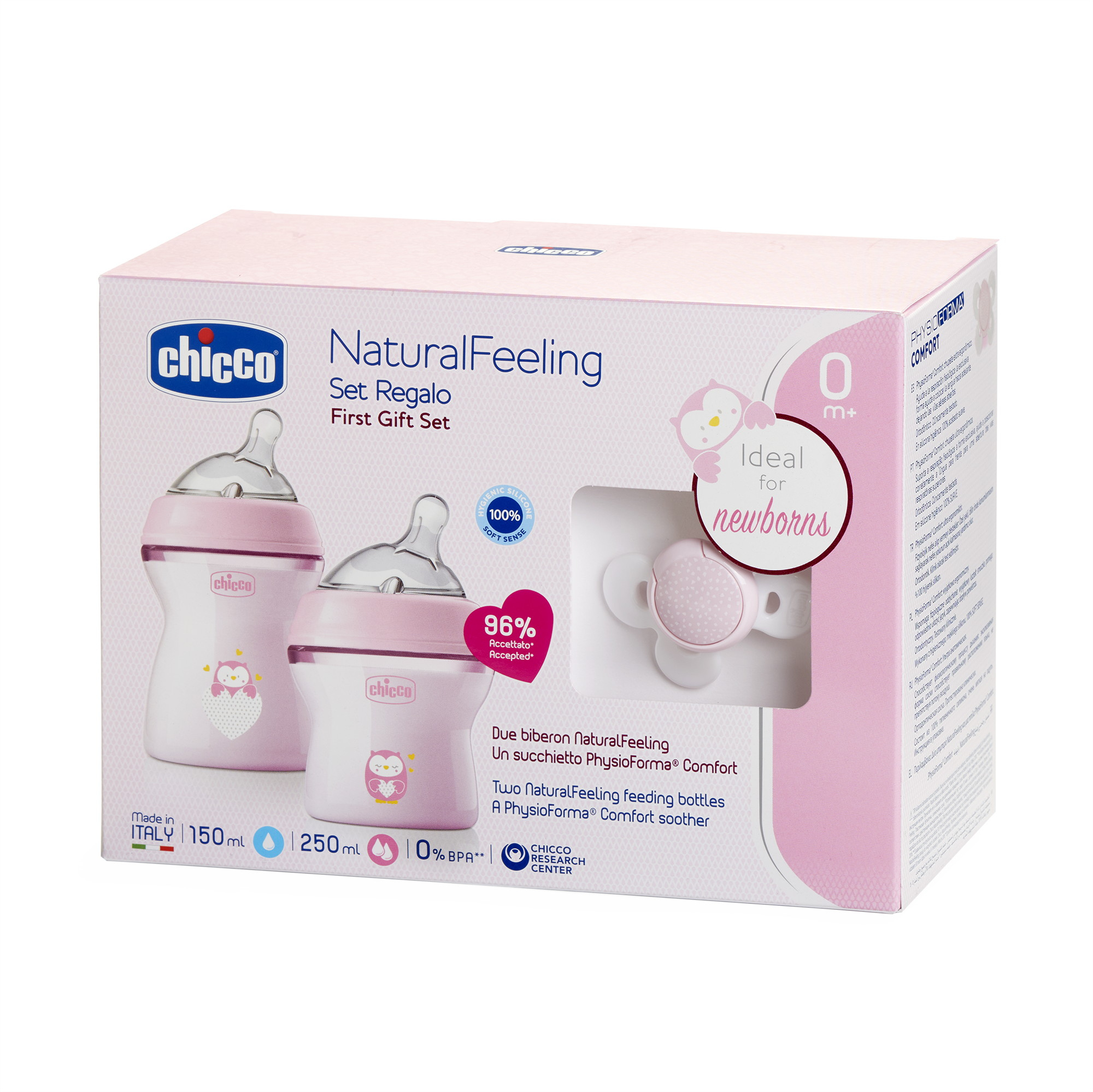 Подарочный набор CHICCO Для новорождённых Natural Feeling розовый - фото 2