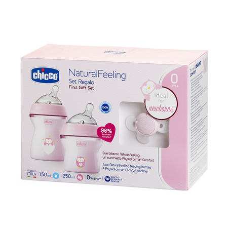 Подарочный набор CHICCO Для новорождённых Natural Feeling розовый