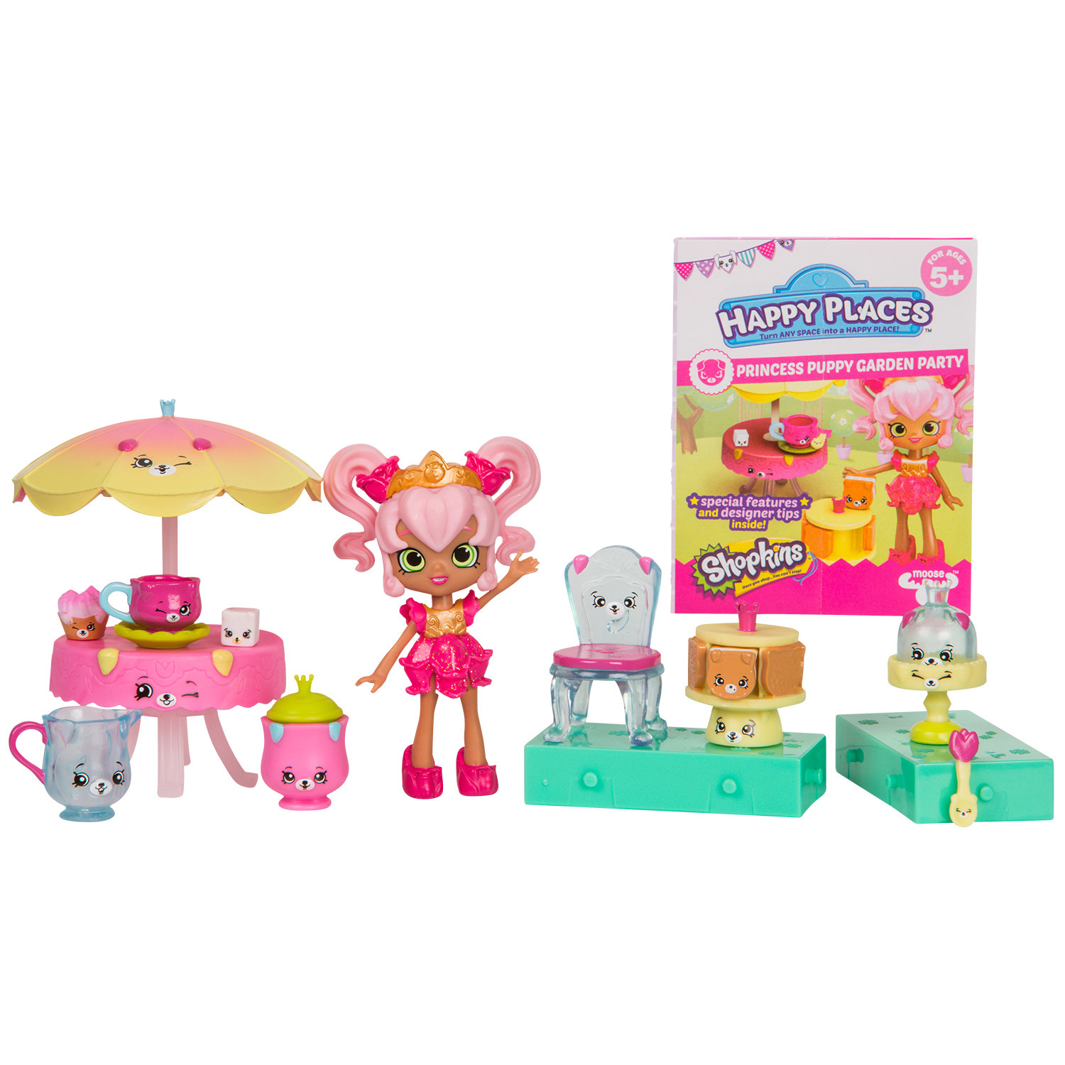 Набор Happy Places Shopkins Новоселье Вечеринка принцессы в саду с щеночками 56931 - фото 1