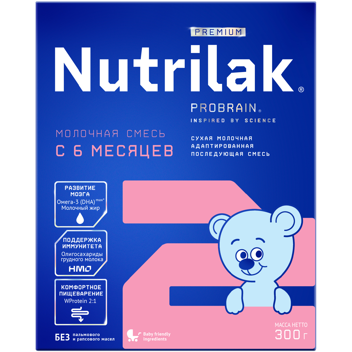 Смесь молочная Nutrilak Premium 2 300г с 6месяцев - фото 1