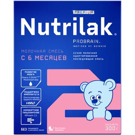 Смесь молочная Nutrilak Premium 2 300г с 6месяцев