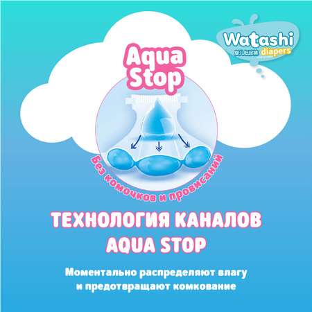 Подгузники WATASHI 46 шт. L