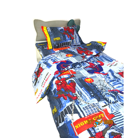 Постельное белье Кот Баюн Человек Паук 1.5 спальный наволочка 50х70 см.