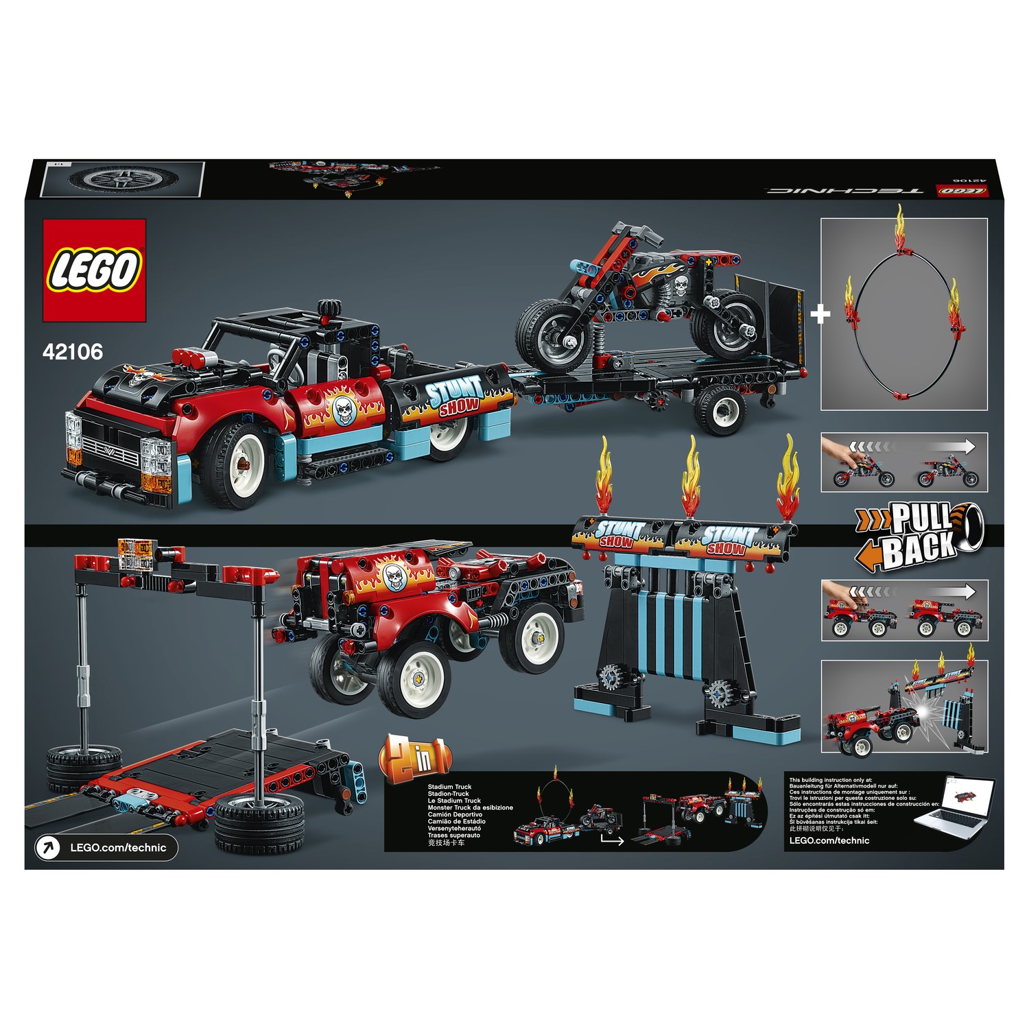 Конструктор LEGO Technic Шоу трюков на грузовиках и мотоциклах 42106 - фото 3