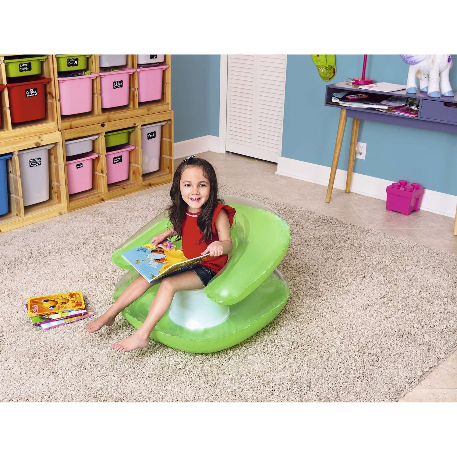 Кресло надувное Bestway Inflatables детское Зеленое - фото 3