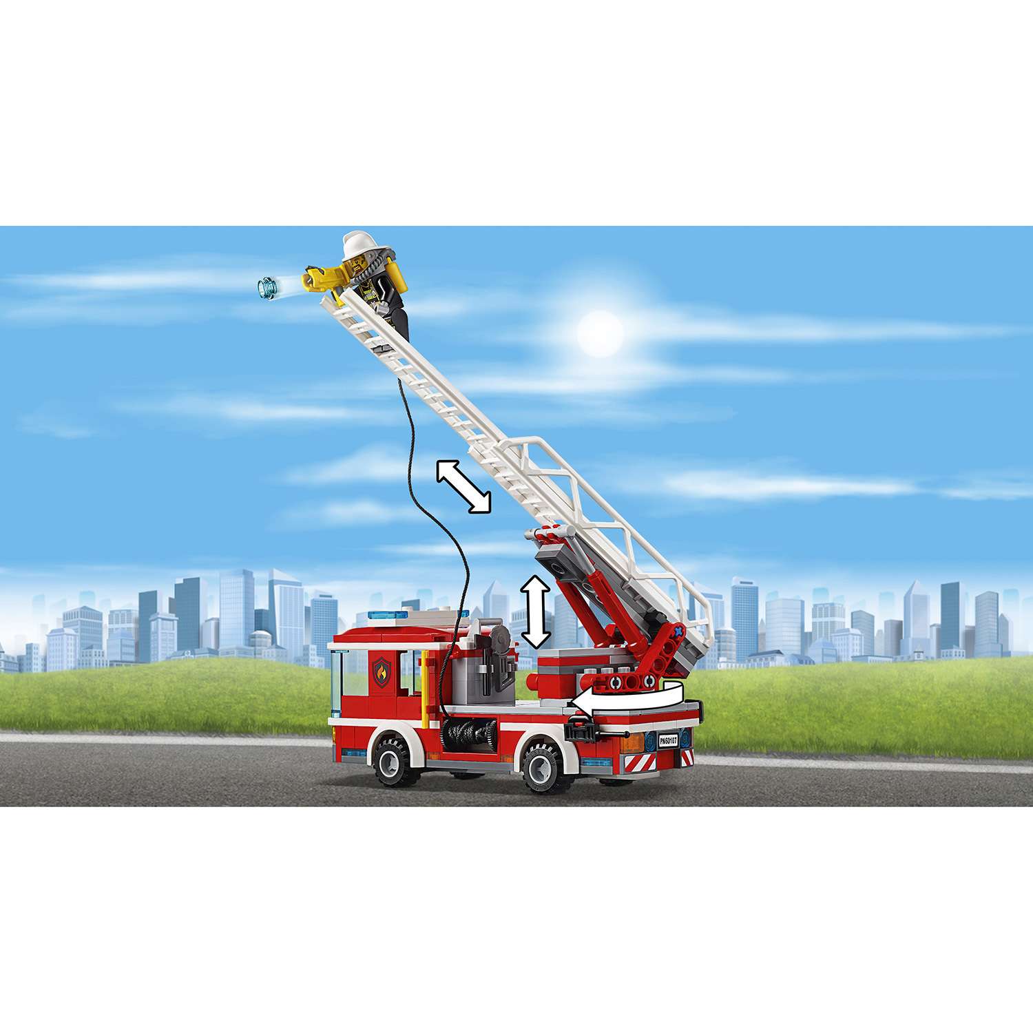 Конструктор LEGO City Fire Пожарный автомобиль с лестницей (60107) - фото 6