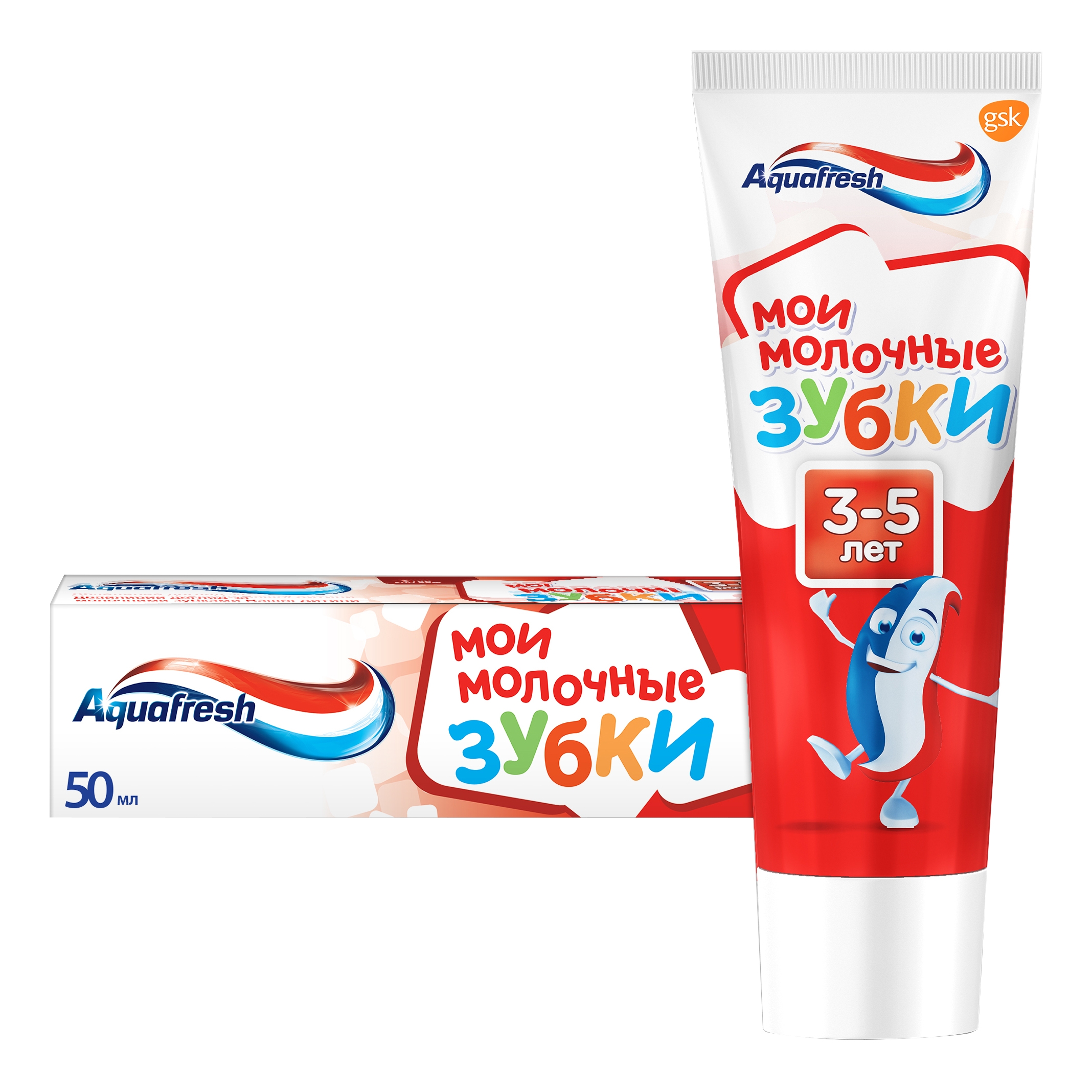 Зубная паста Aquafresh Мои молочные зубки 3-5лет 50мл - фото 1