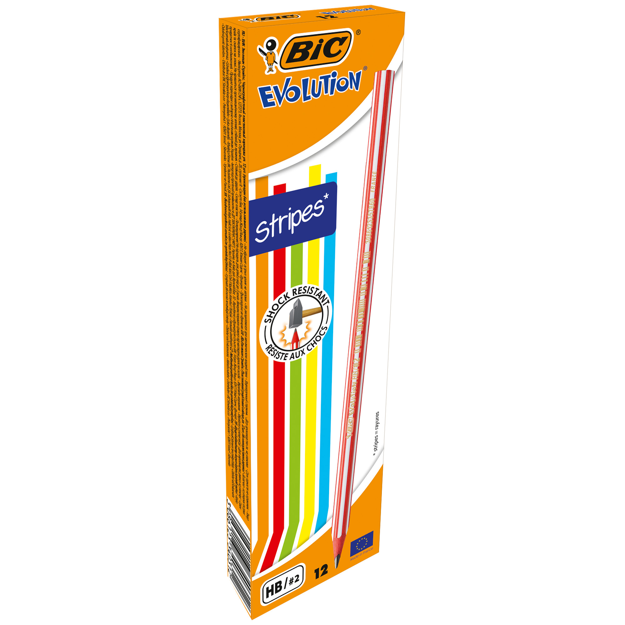 Карандаш чернографитовый Bic Evolution Stripes 918487 - фото 7