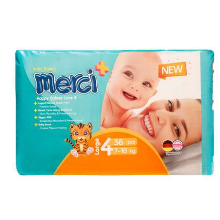 Подгузники Merci 4 7-18 кг 36 шт