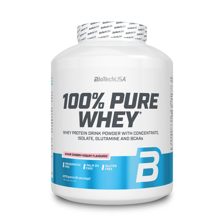 Протеин BiotechUSA 100% Pure Whey 2270 г. Вишневый йогурт