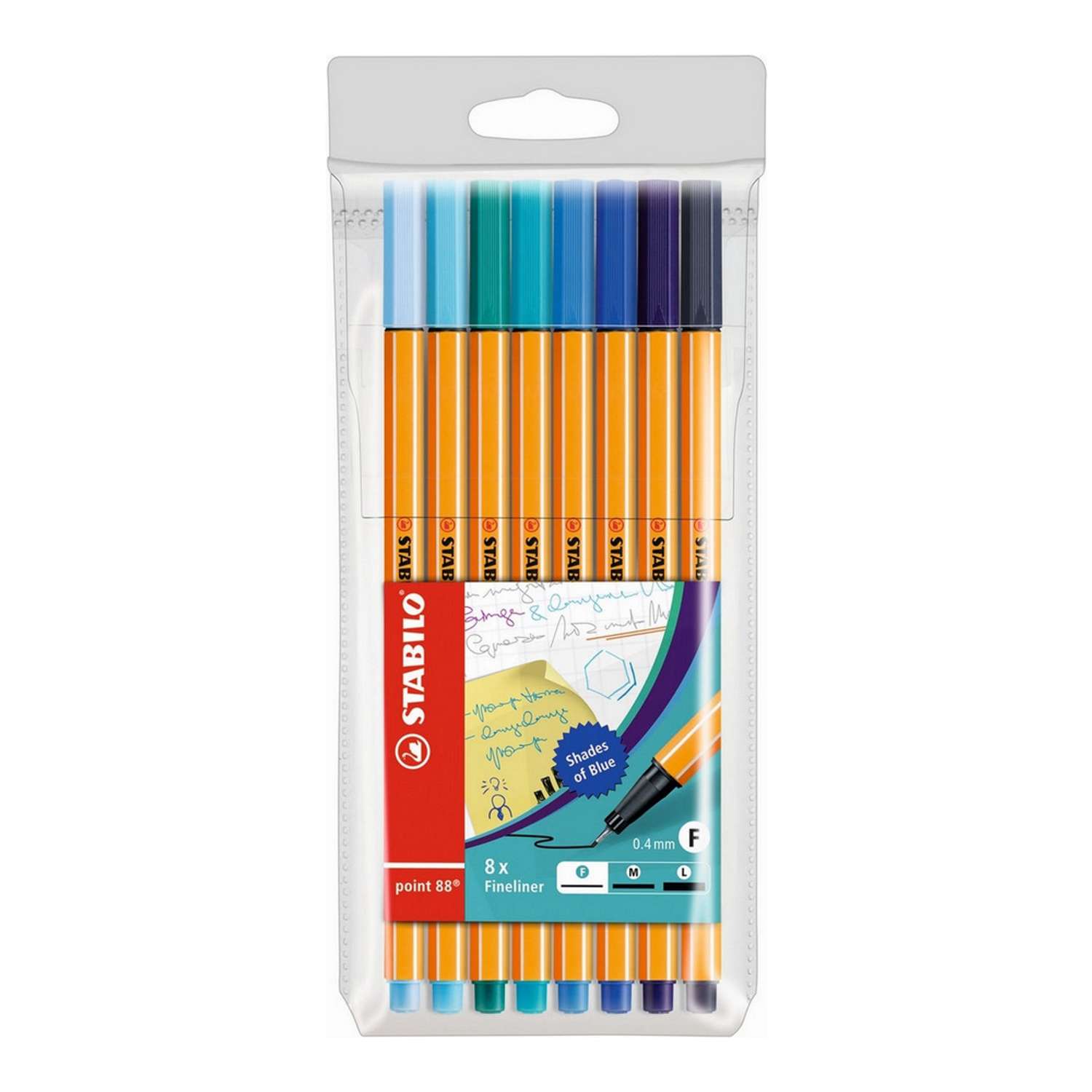 Ручка капиллярная STABILO point 88 Оттенки синего 8 цветов 88/8-03 - фото 1