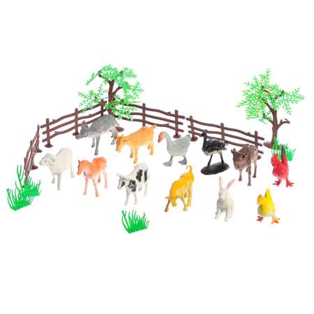 Набор Sima-Land животных «Моя ферма» с аксессуарами 12 фигурок