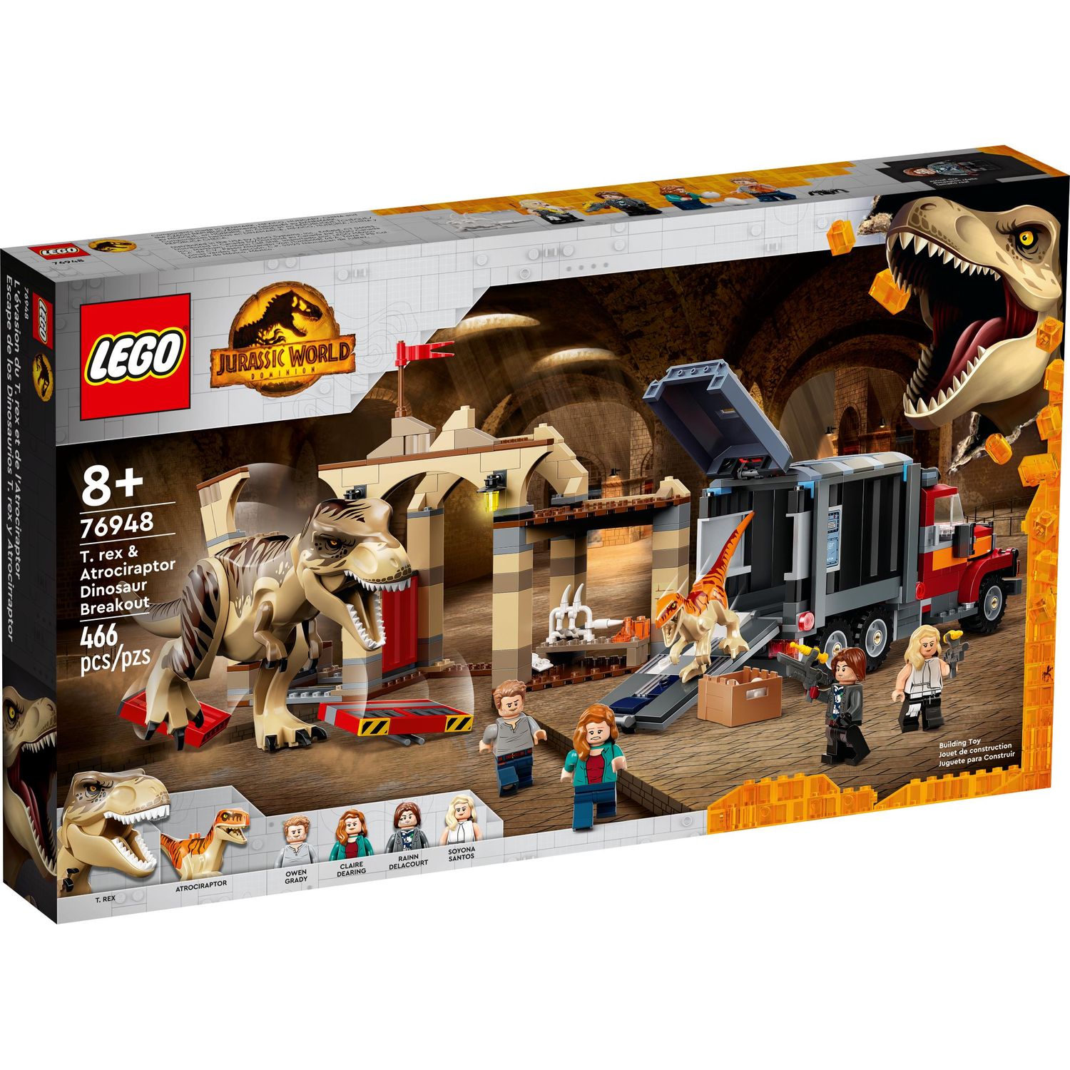 Конструктор LEGO Jurassic World Побег атроцираптора и тираннозавра 76948  купить по цене 9999 ₽ в интернет-магазине Детский мир