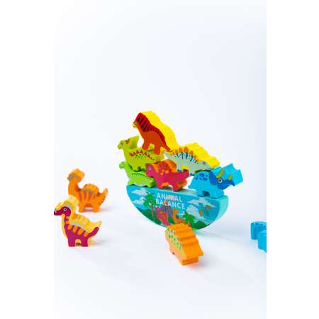 Развивающая игрушка Mamas Sweety Монтессори балансир с динозаврами