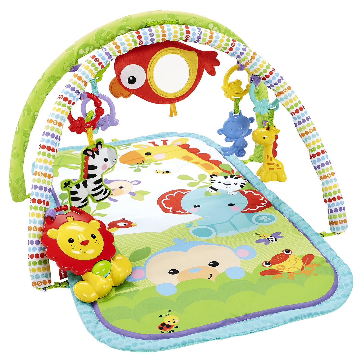 Игровой коврик 3 в 1 Fisher Price Друзья из тропического леса - фото 4