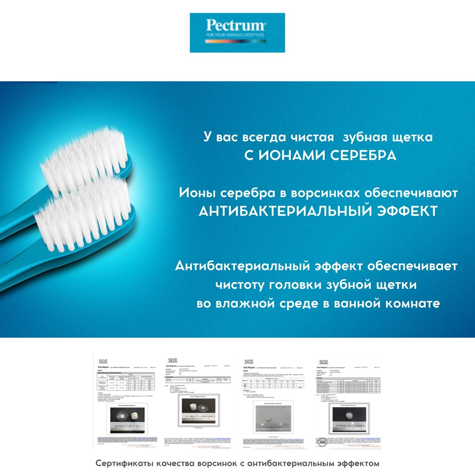 Набор зубных щеток DENTAL CARE c частицами серебра сверхтонкой двойной щетиной средней жесткости и мягкой 12шт - фото 5