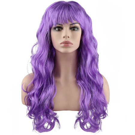 Карнавальный парик Riota длинные локоны фиолетовый 50 см.