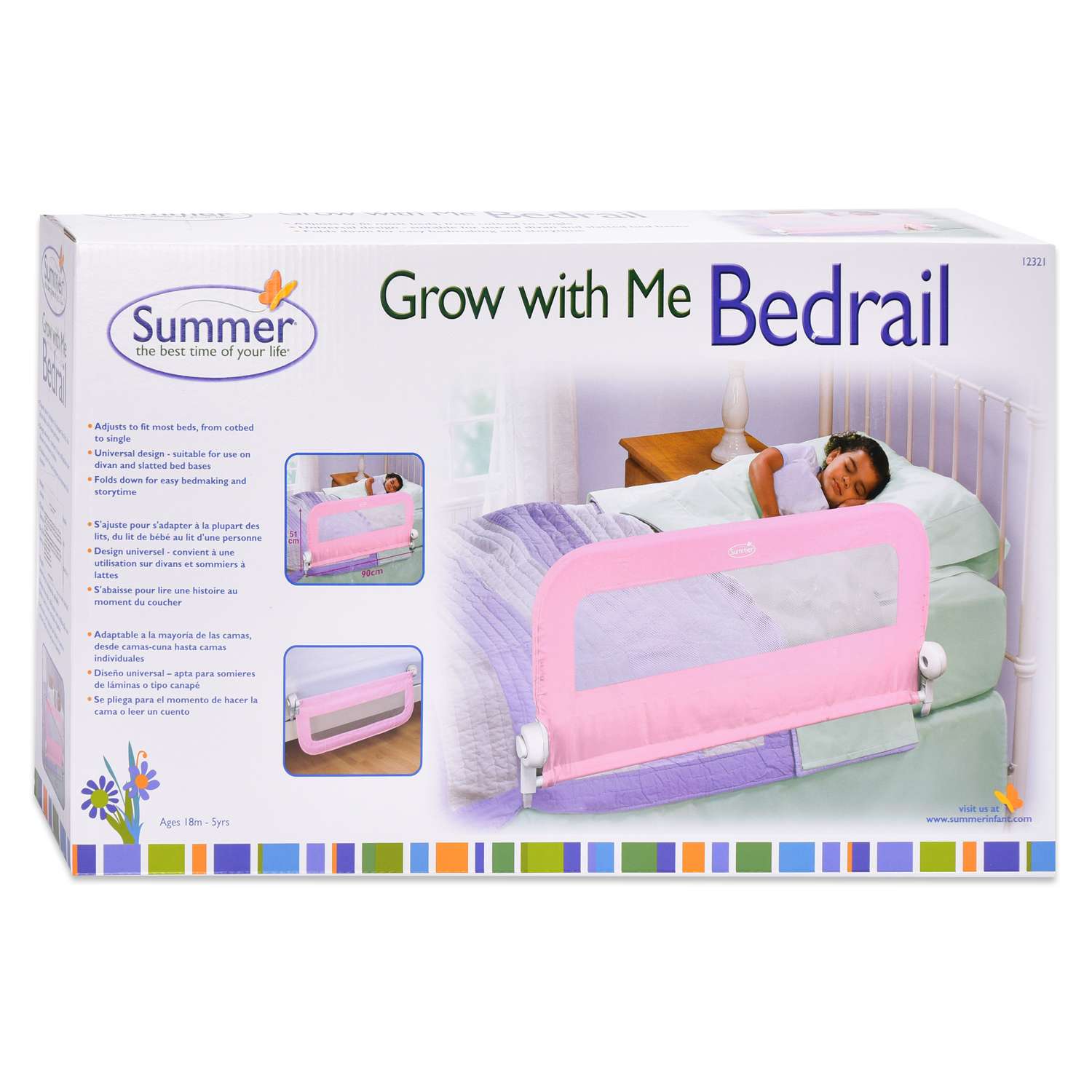 Ограничитель для кровати Summer Infant Single Fold Bedrail Розовый - фото 5