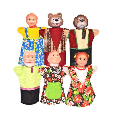 Кукольный театр Русский стиль Маша и медведь 6 персонажей