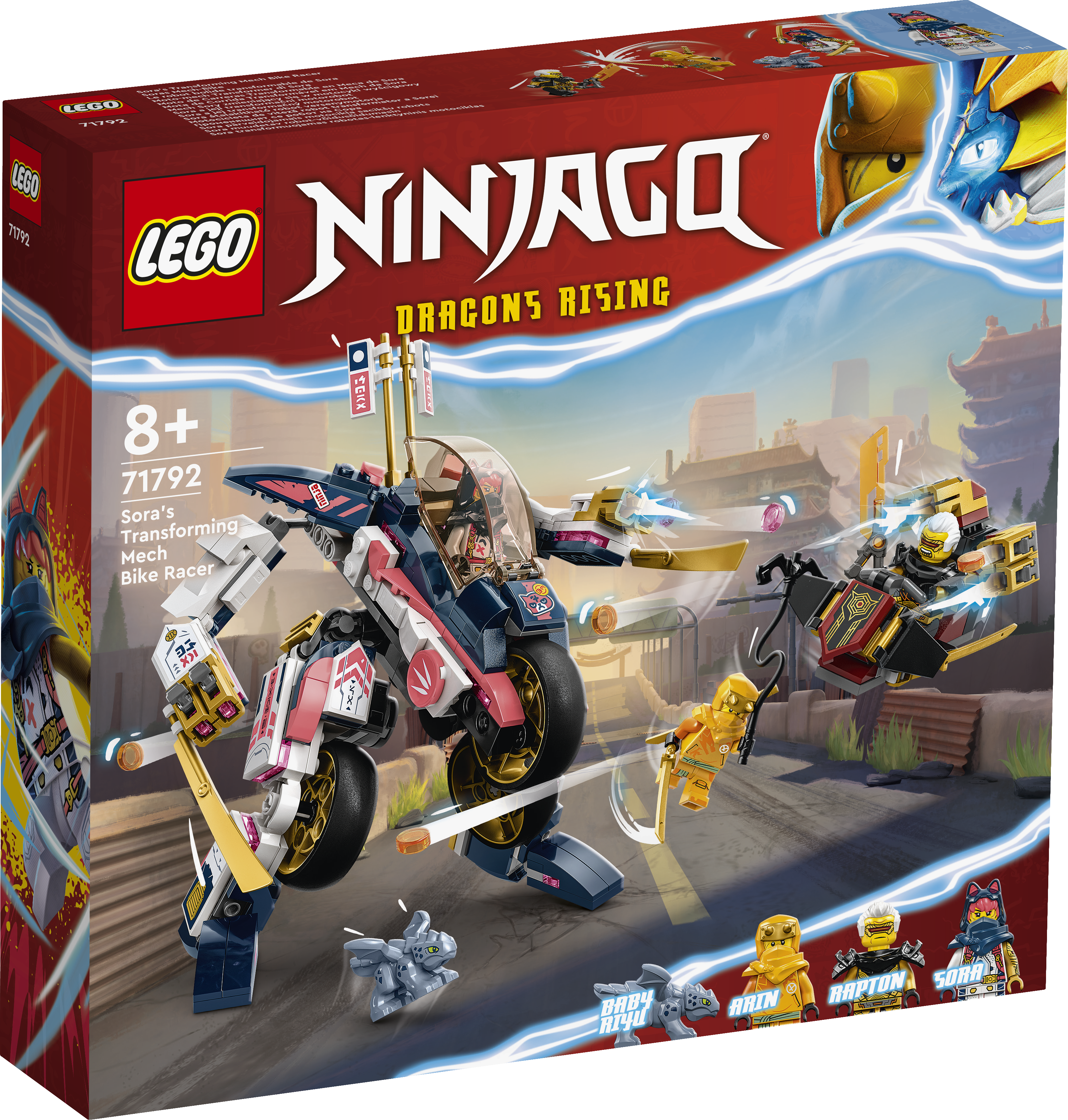 Конструктор LEGO Ninjago Soras Transforming Mech Bike Racer 71792 - фото 10