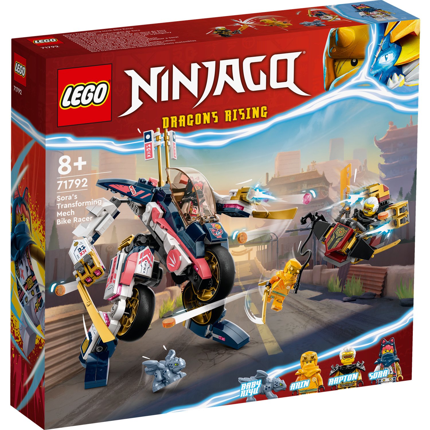 Конструктор LEGO Ninjago Soras Transforming Mech Bike Racer 71792 - фото 10