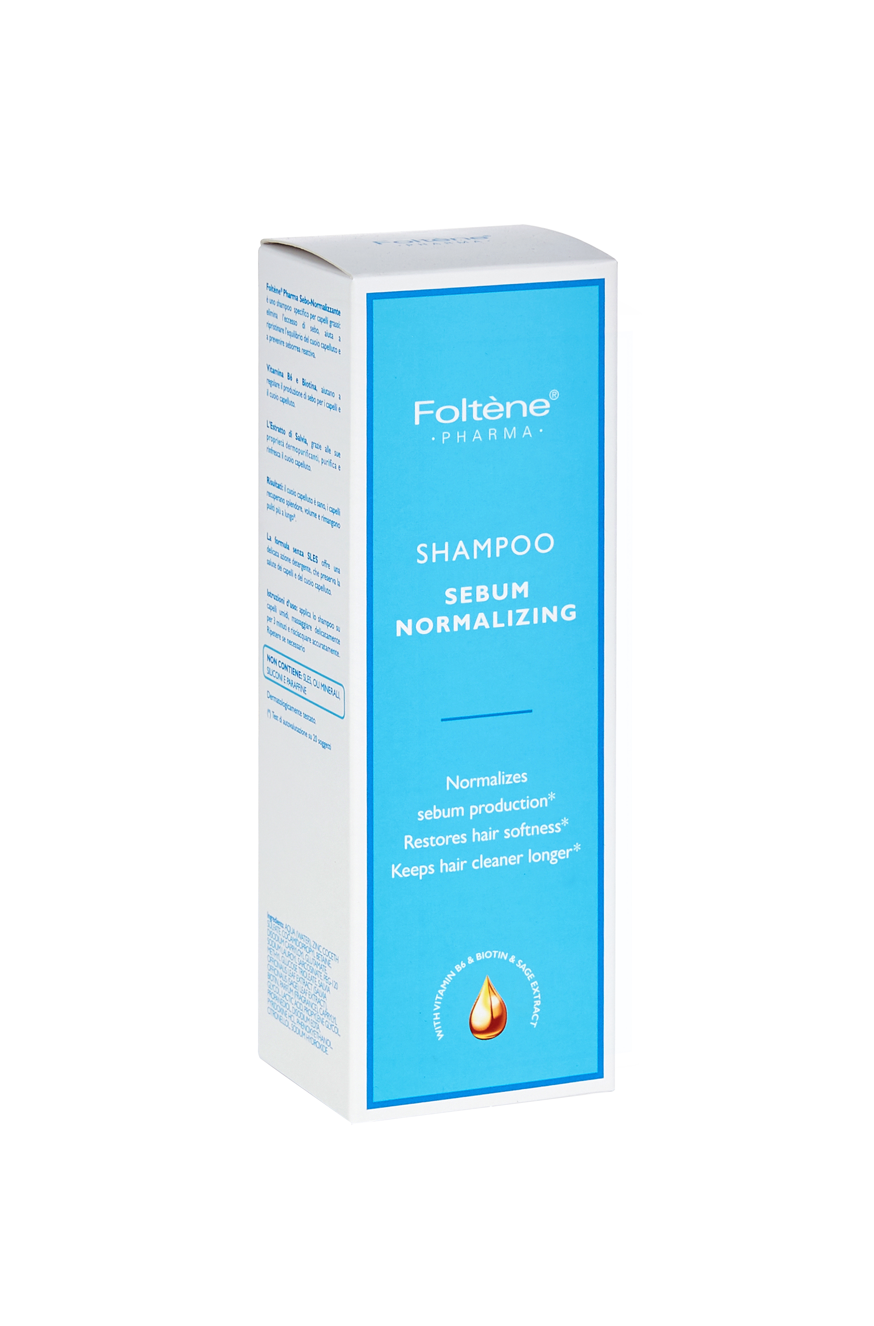 Шампунь нормализующий Foltene для жирных волос - Sebum Normalizing Shampoo for Oily Hair - фото 1