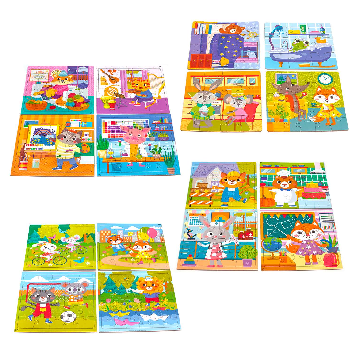 Пазл Origami Baby Games 4в1 9/16/25/36элементов в ассортименте 07965 - фото 5