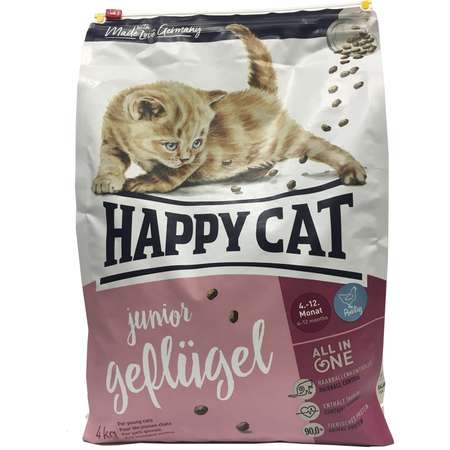 Корм сухой для котят Happy Cat Supreme 4кг птица