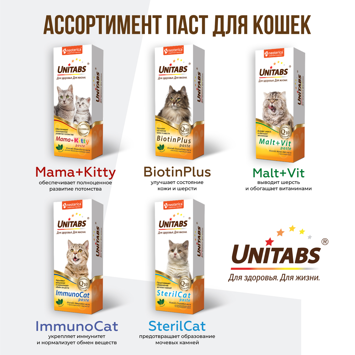 Витамины для кошек Unitabs Mama+Kitty c B9 паста 120мл - фото 8