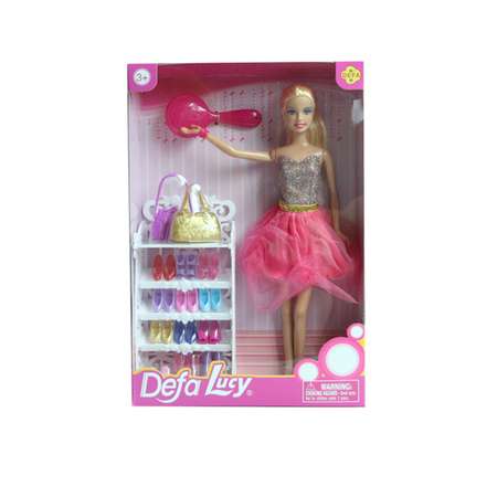 Кукла Defa Lucy Супермодель 29 см серо-розовый