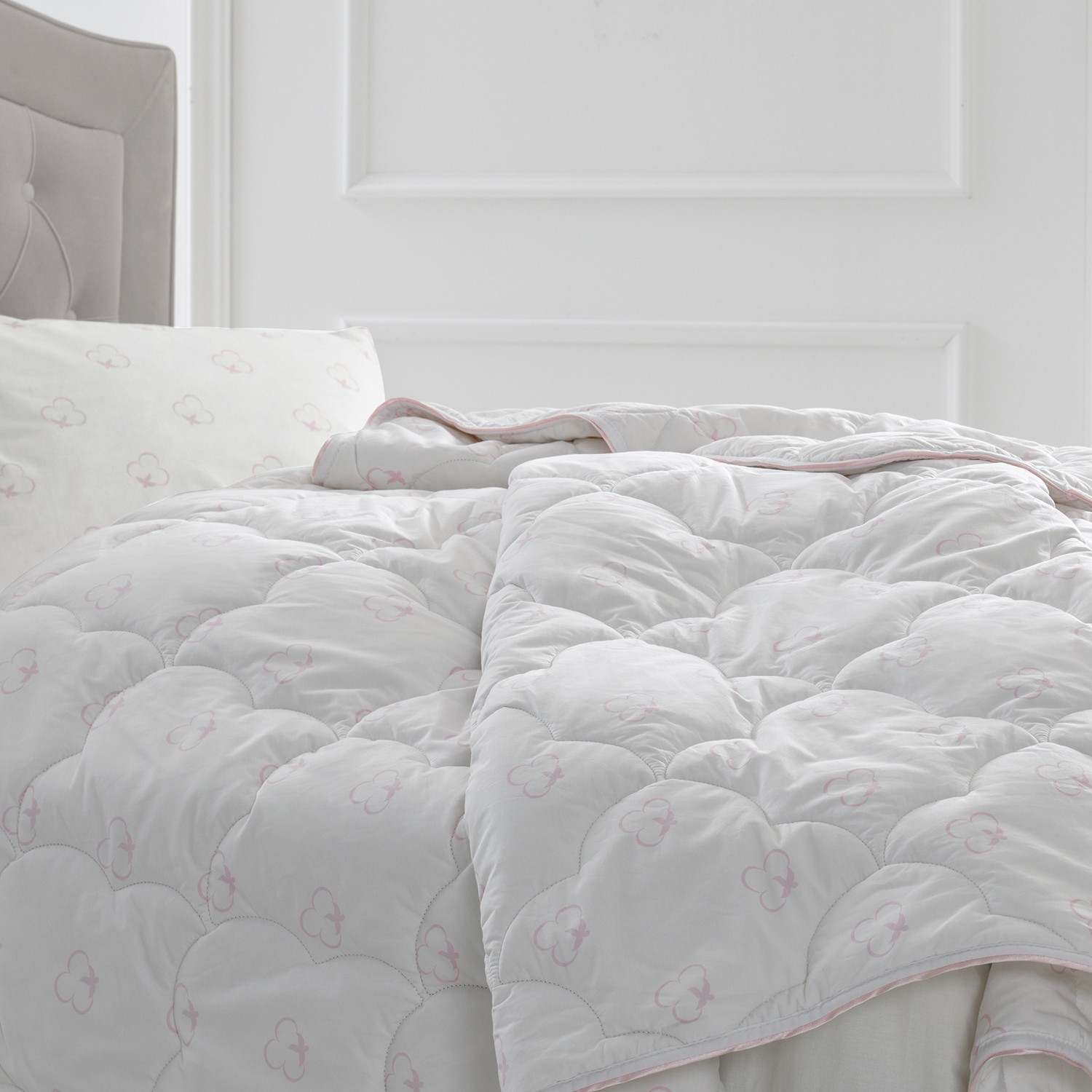 Одеяло детское стеганое Yatas Bedding хлопковое 95x145 см Cotton 300 г/м2 - фото 2