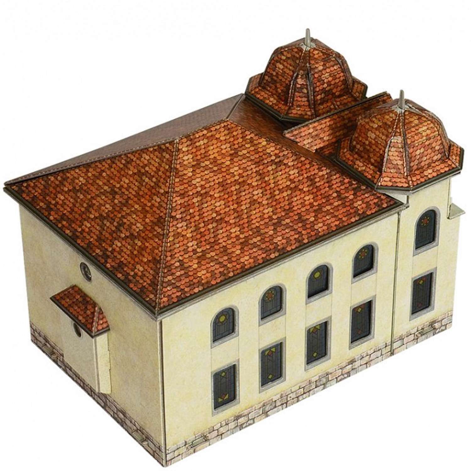 Сборная модель Умная бумага Храмы мира Синагога в Делемоне 334 334 - фото 2